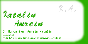 katalin amrein business card